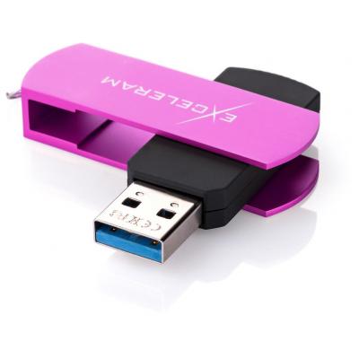 USB флеш накопичувач eXceleram 64GB P2 Series Purple/Black USB 3.1 Gen 1 (EXP2U3PUB64) - зображення 2