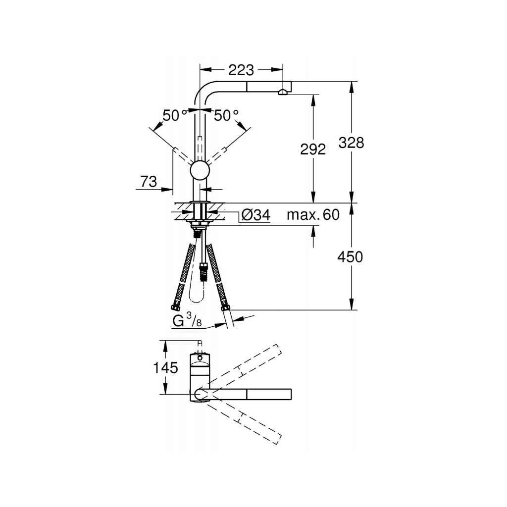 Змішувач Grohe MINTA ХРОМ (32168000) - зображення 7