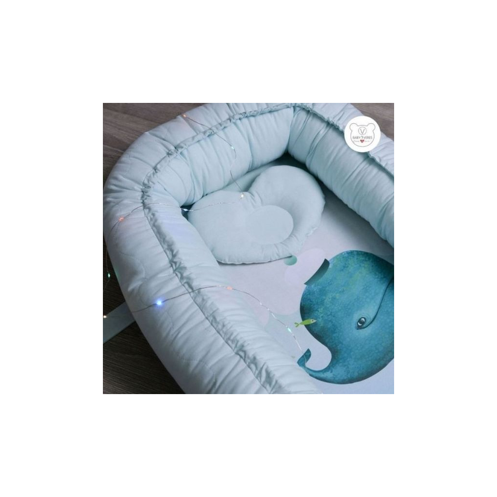 Кокон для новонароджених Верес Menthol whale (450.120) - зображення 2