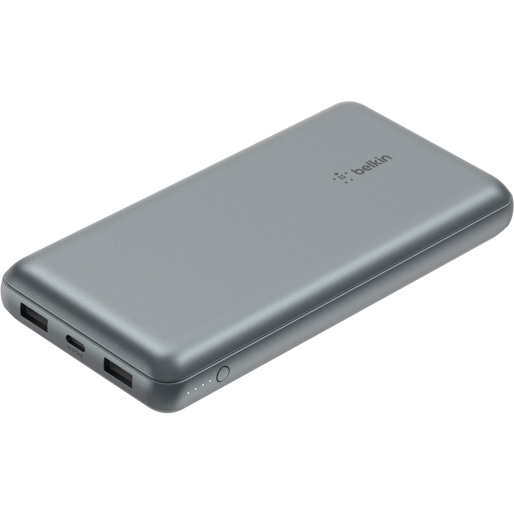 Батарея універсальна Belkin 10000mAh 15W 2xUSB-A, USB-C Gray (BPB011BTGY) - зображення 5