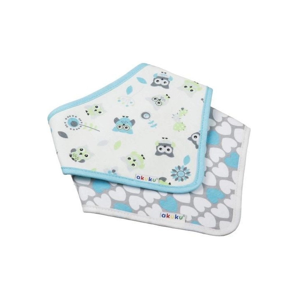 Нагрудничок Akuku бандана Блакитні Сови (A1471) - зображення 1