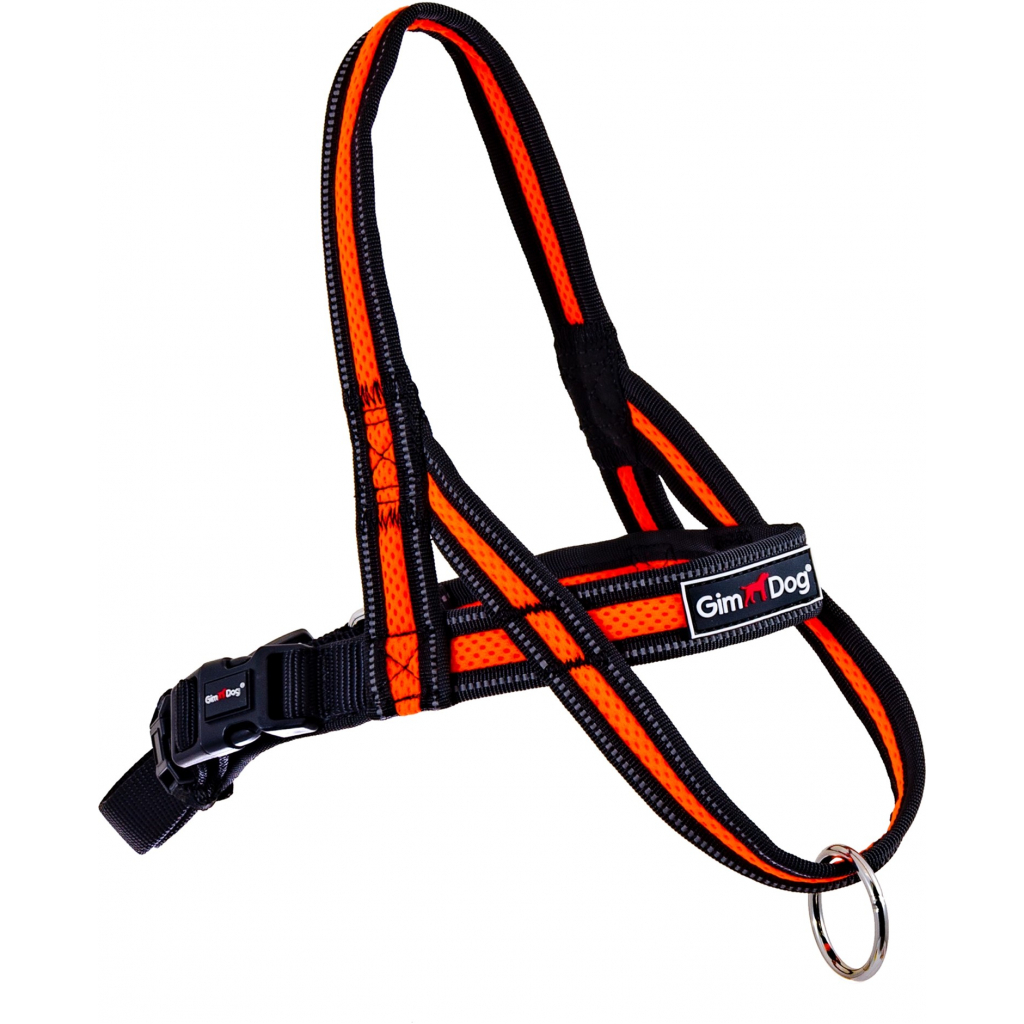 Шлея для собак GimDog Alfresco Y неопрен 2.0х55 58-70 см помаранчева (8009632059693) - зображення 1