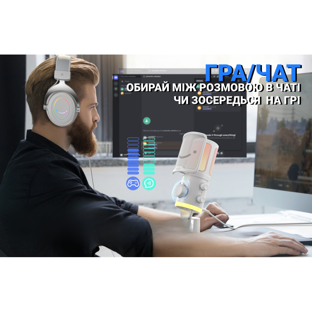 Мікрофон Fifine AM6W USB White (AM6W) - зображення 7