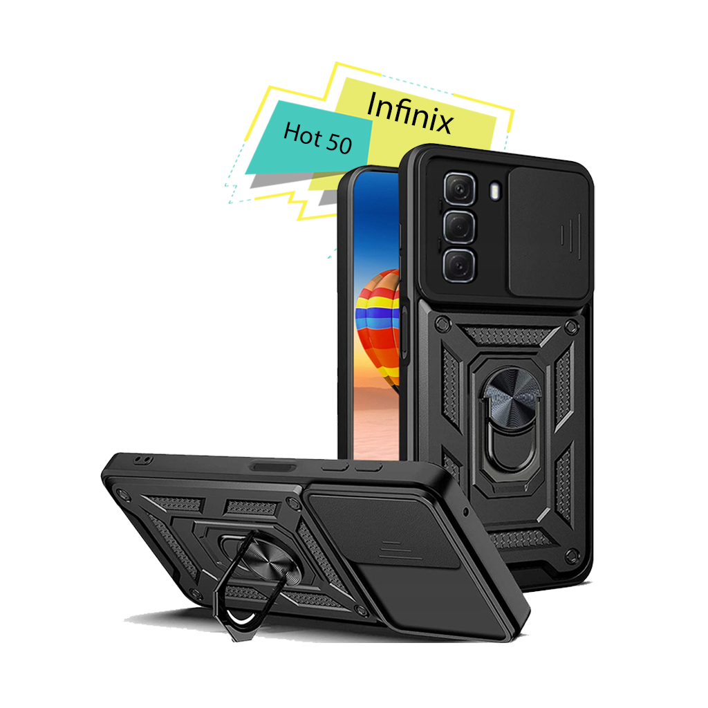 Чохол до мобільного телефона BeCover Military Infinix Hot 50 (X6720) Black (713046) - зображення 1