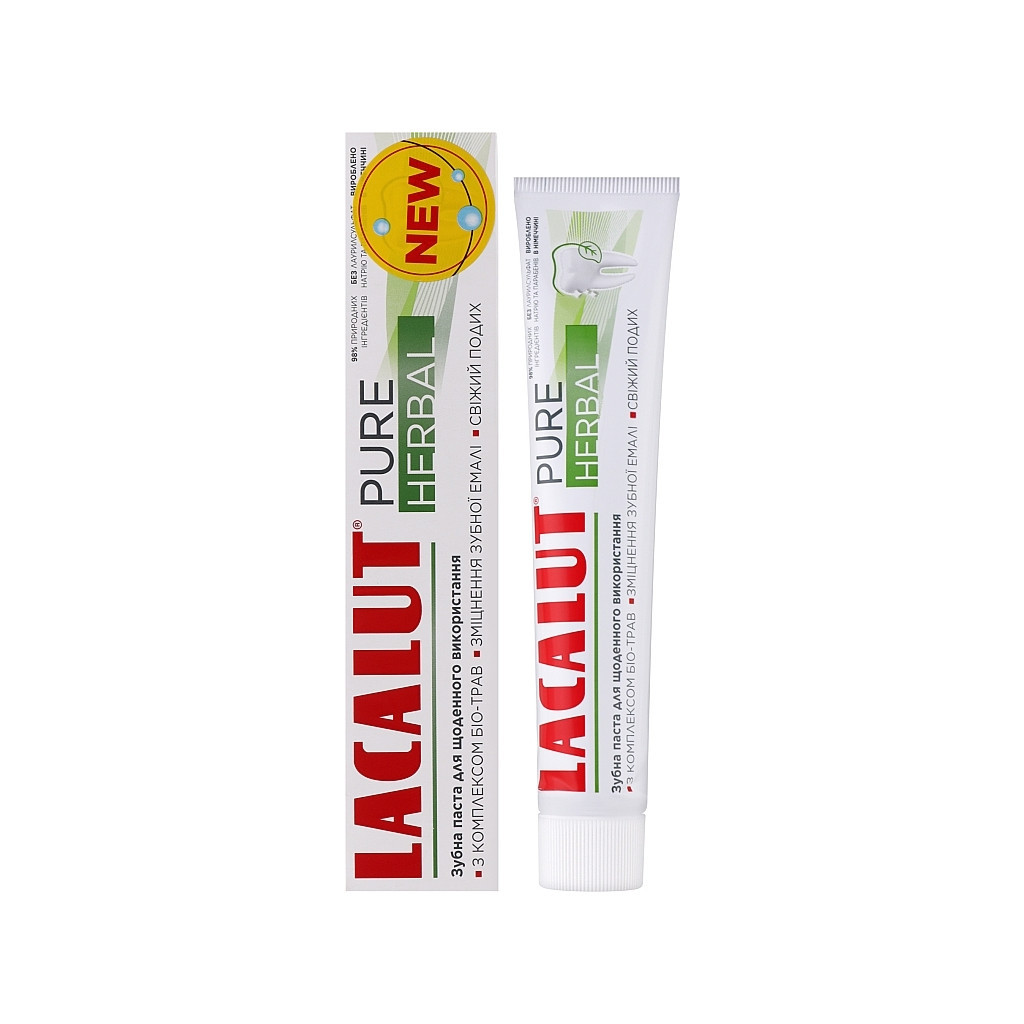 Зубна паста Lacalut Pure Herbal 75 мл (4016369696675) - зображення 1
