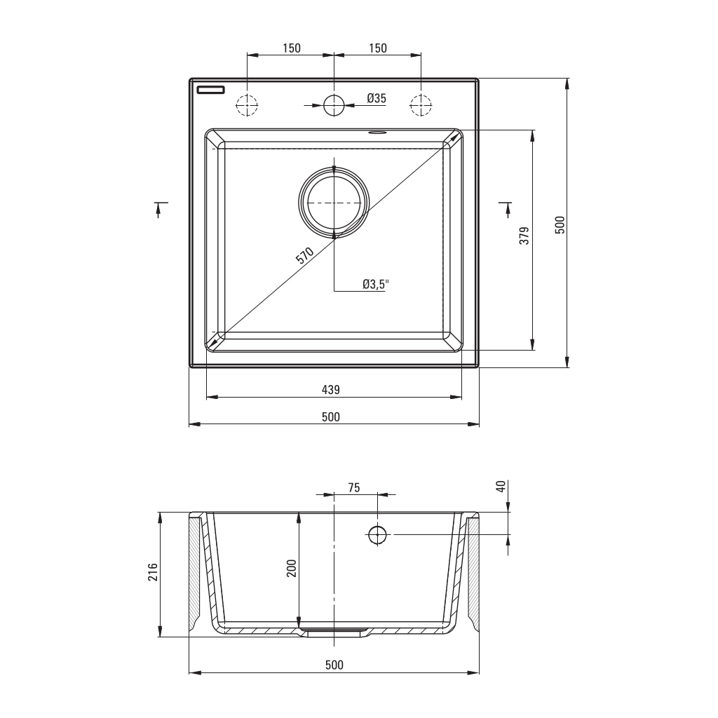 Мийка кухонна Deante Evora ZQJ_X103 + зміш. BOC_X72M (ZQJN5103) - зображення 3