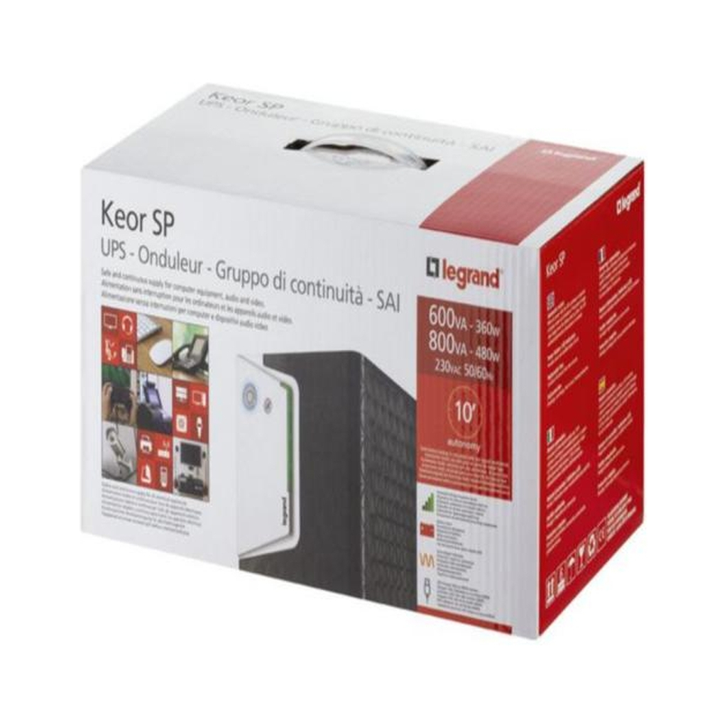 Пристрій безперебійного живлення Legrand Keor SP1500VA 900W IEC+GR (310190) - зображення 5