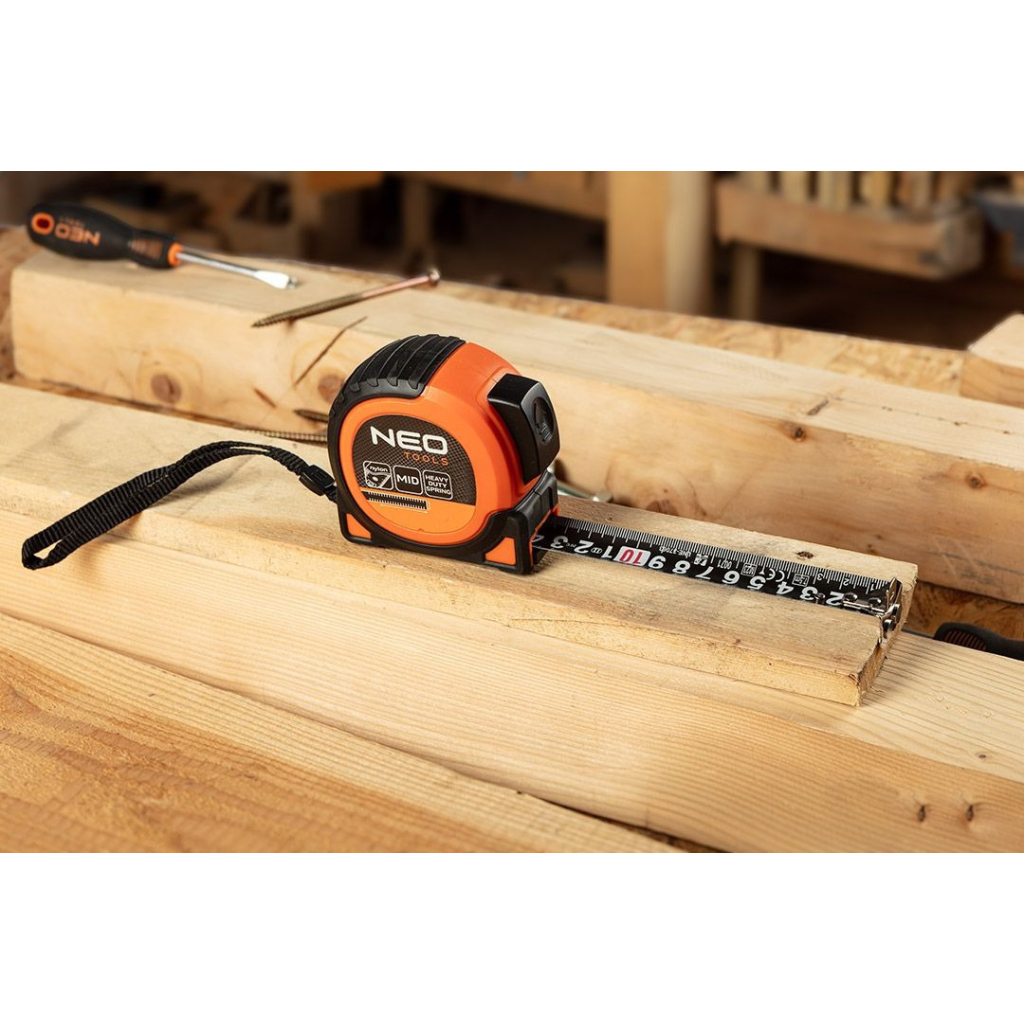 Рулетка Neo Tools Super Black, 10мx25мм, з фіксатором змотування, магніт (67-245) - зображення 3