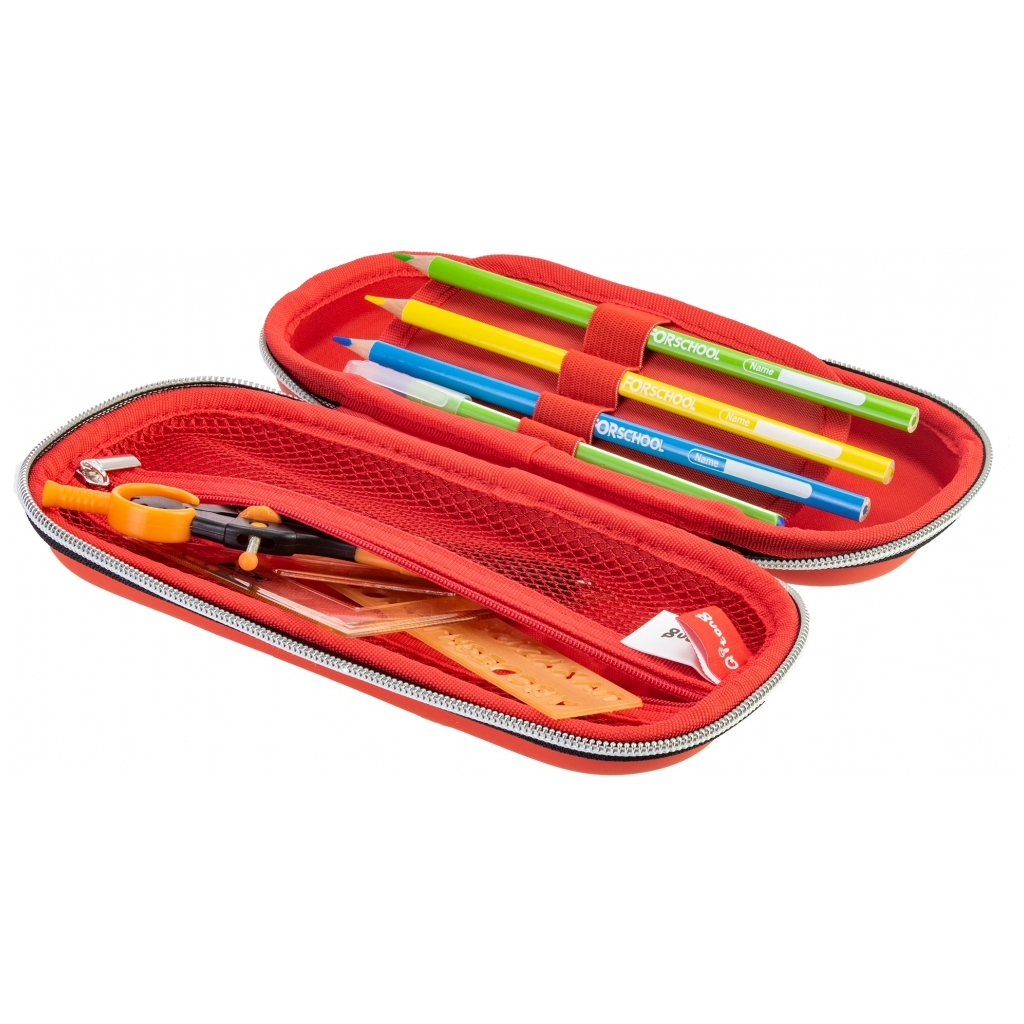 Пенал Cool For School 1 відділення з органайзером червоний (QT-3990-Red) - зображення 2