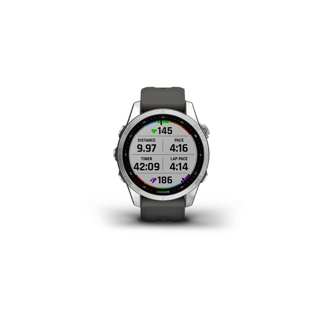 Смарт-годинник Garmin fenix 7S Stainless Steel w/ Graphite Band, GPS (010-02539-01) - зображення 8