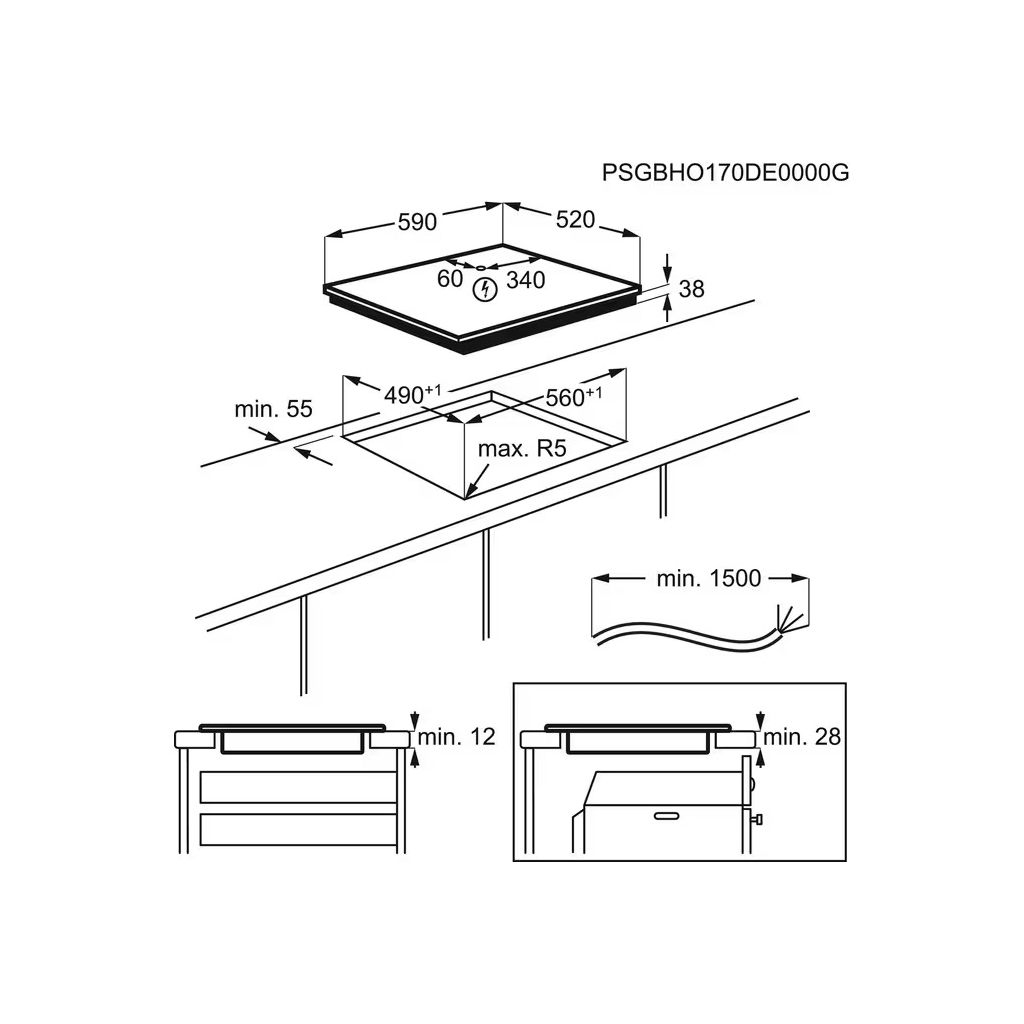 Варочна поверхня Electrolux EHF6240IOK - зображення 6