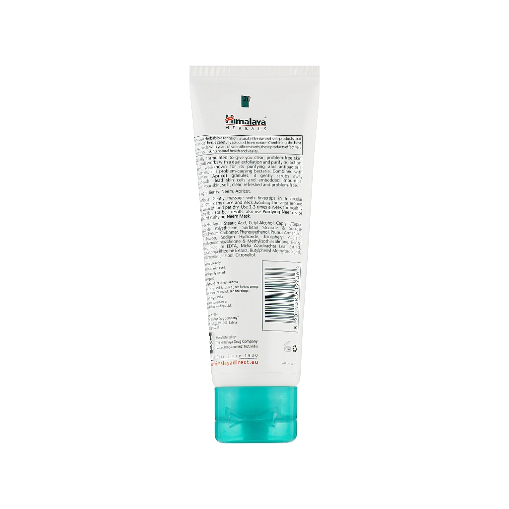 Скраб для обличчя Himalaya Herbals очищуючий з німом і абрикосом 75 мл (6291107221984/8901138819736) - изображение 2