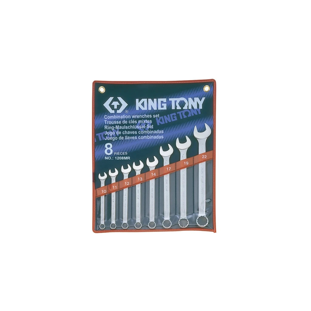 Ключ KING TONY комбінований 8шт., 10-22мм (1208MR) - зображення 1