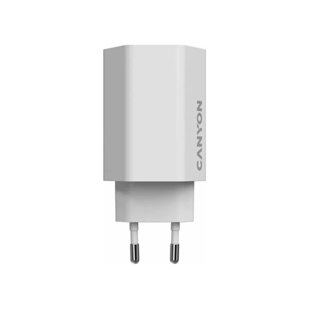 Зарядний пристрій Canyon HEXAGON 65 GaN 65W 2xPD 1xQC EU White (CND-CHAHEX65W) - зображення 2