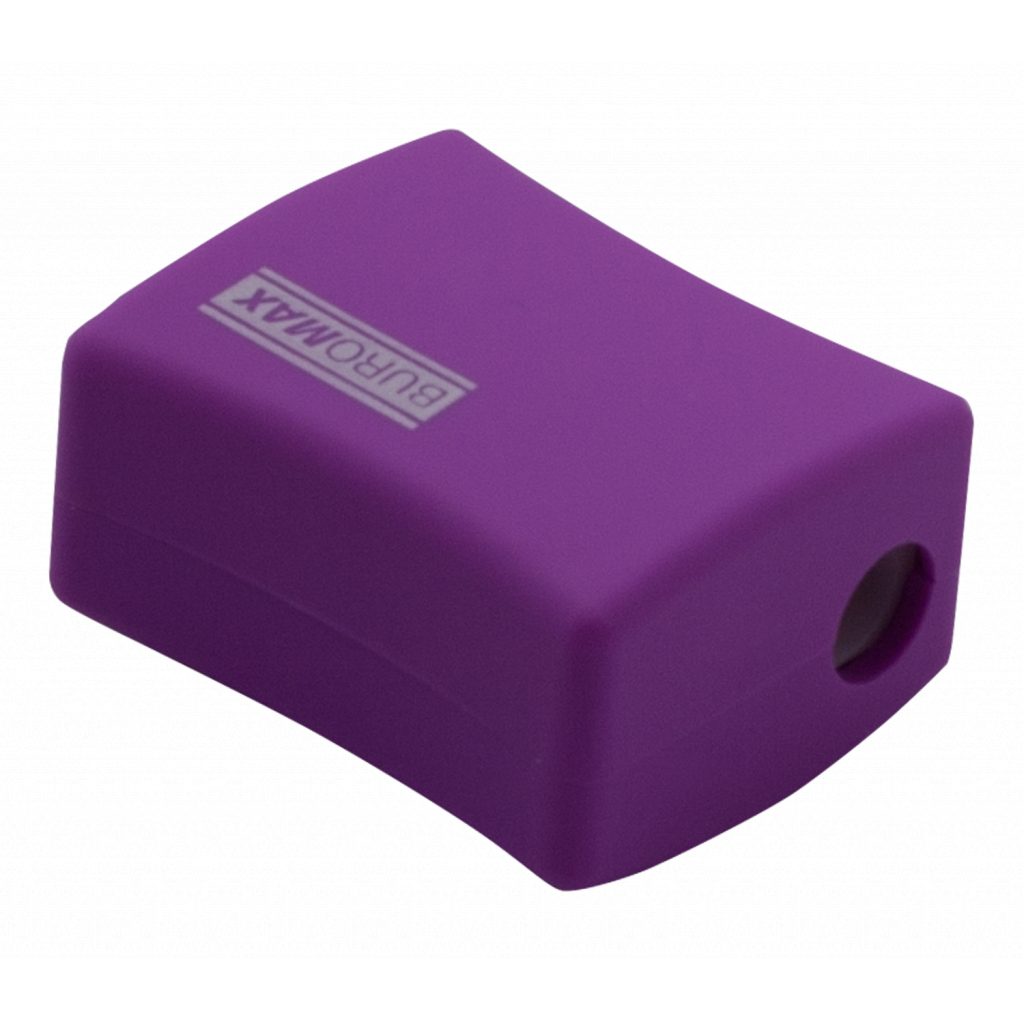 Точилка Buromax ALFA, RUBBER TOUCH з контейнером 2 отвори (BM.4778-1) - изображение 2