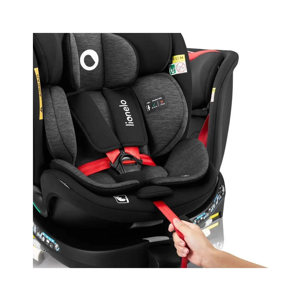 Автокрісло Lionelo Navy I-Size Black Red (LO-NAVY I-SIZE BLACK RED) - зображення 10