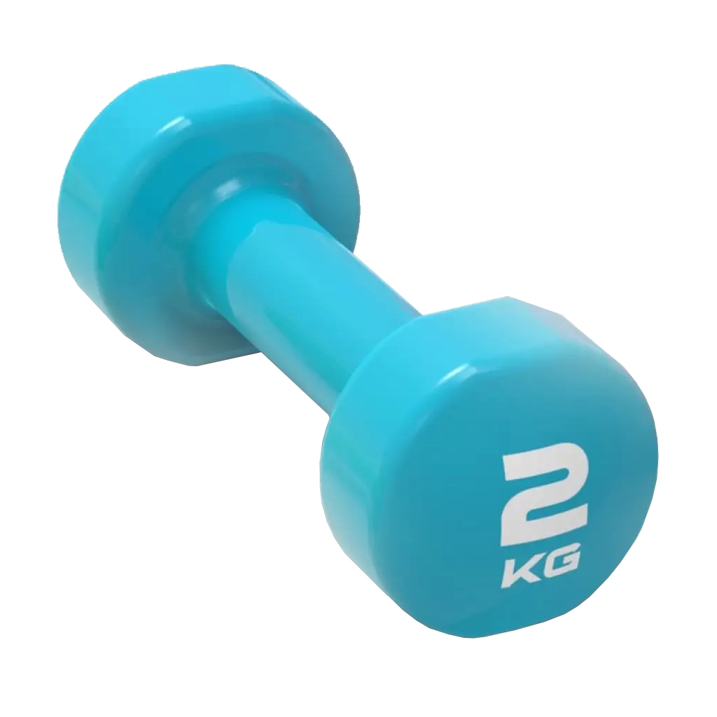 Гантель LivePro Studio Dumbbell LP8076-2 вініл блакитний Уні 2кг (2020301000040) - зображення 2