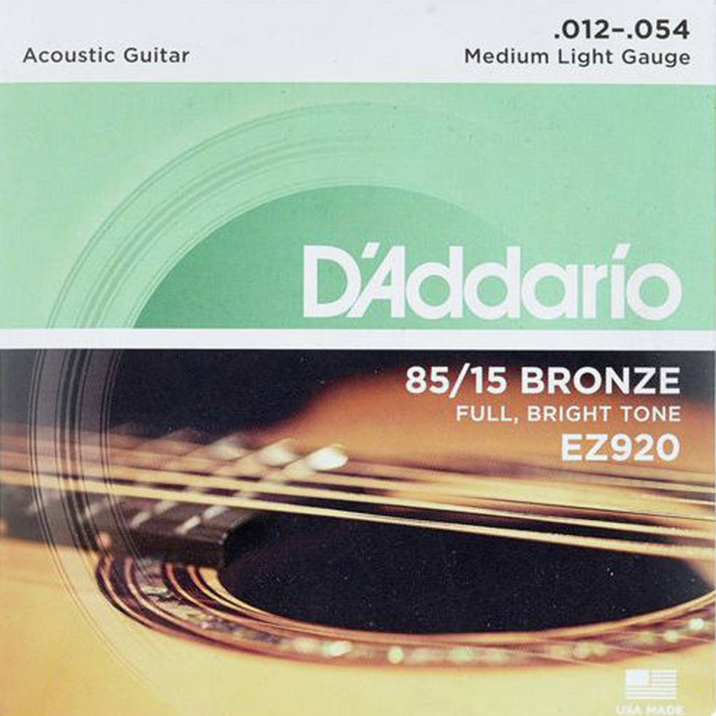 Струни для гітари D'Addario 85/15 Bronze Medium Light (12-54) (EZ920) - зображення 1