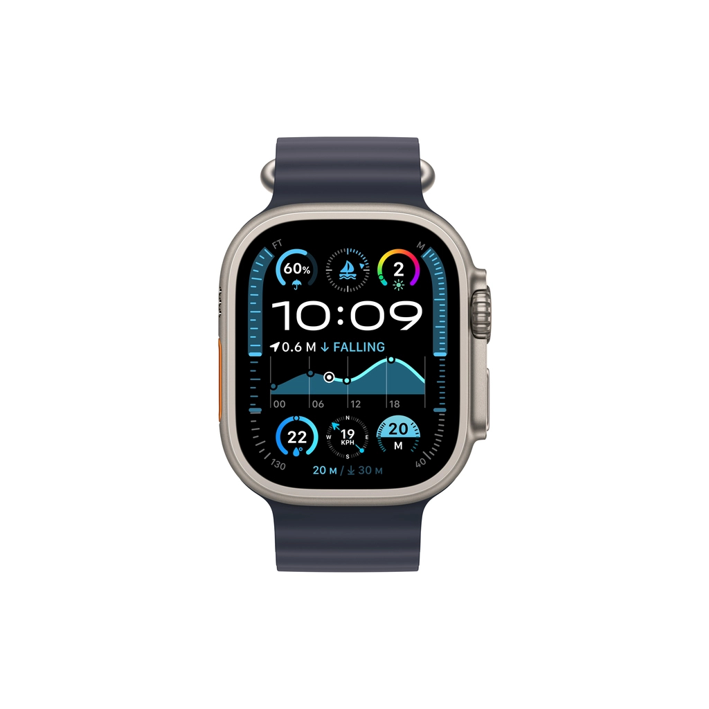 Смарт-годинник Apple Watch Ultra 2 2024 GPS + Cellular 49mm Natural Titanium Case with Navy Ocean Band (MX4D3UL/A) - изображение 2