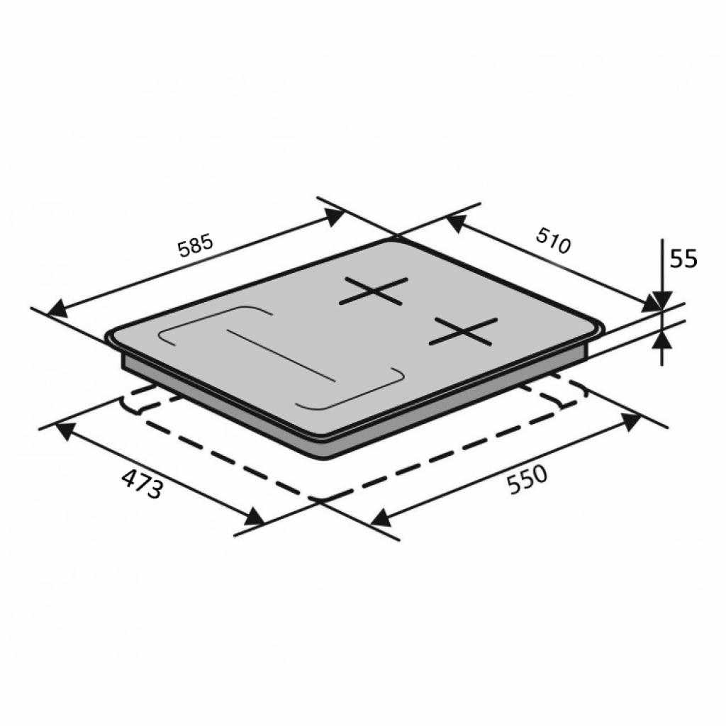 Варочна поверхня Ventolux HG622 B9G CS FI (BK) - зображення 8