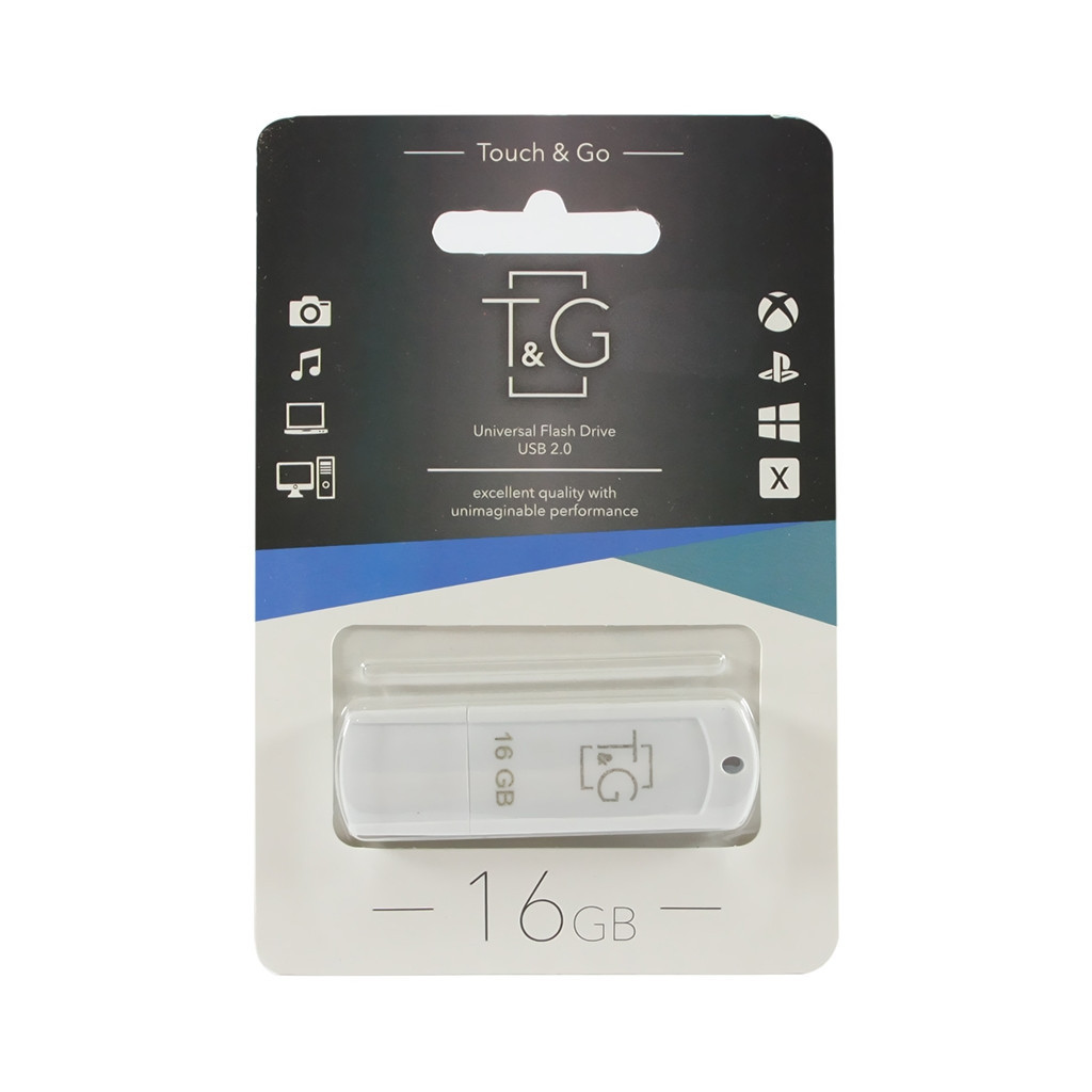 USB флеш накопичувач T&G 16GB 011 Classic Series White USB 2.0 (TG011-16GBWH) - зображення 1