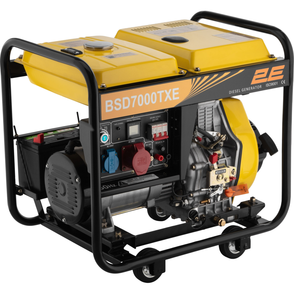 Генератор 2E Diesel, 3 фази, 6/6.6кВт, ручний/електростарт, AVR (2E-BSD7000TXE) - зображення 1