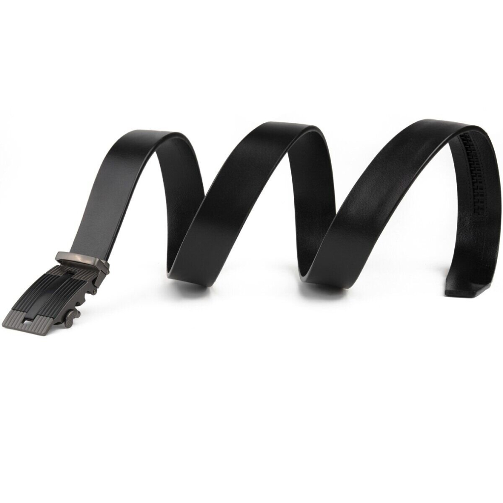 Ремінь Vintage Чоловічий з лінійною пряжкою Чорний (20290) - зображення 6