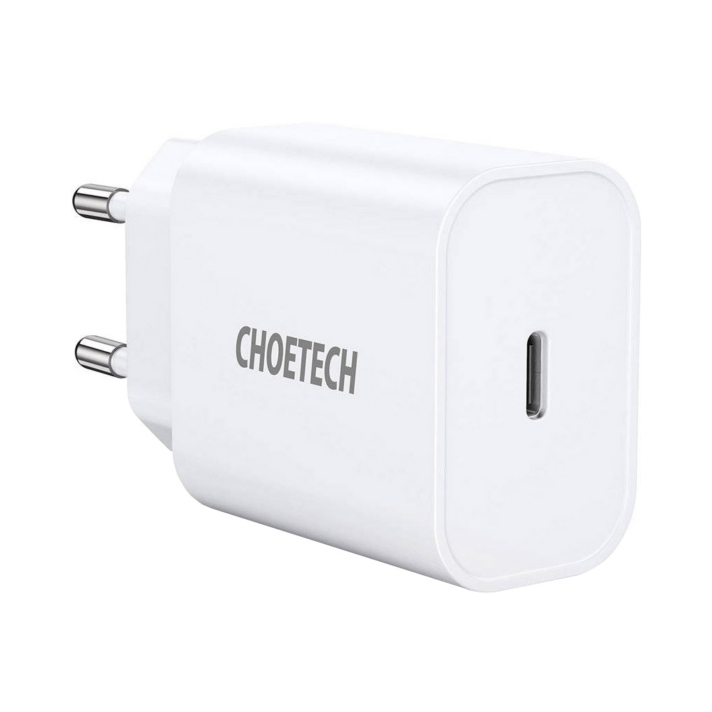 Зарядний пристрій Choetech USB-C PD20W white (Q5004-V5) - зображення 1