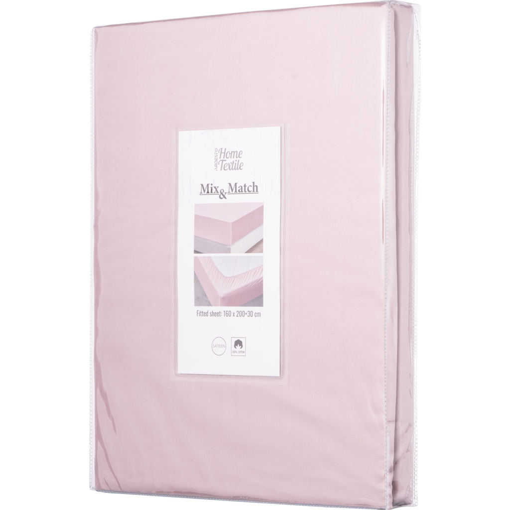 Простирадло Ardesto на резинці Mix&Match сатин 180х200+30 см пудра (ART1820FSP) - зображення 4