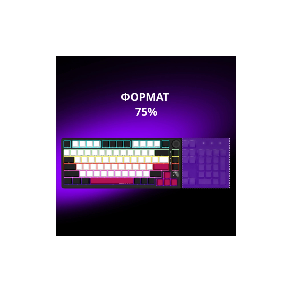 Клавіатура Lorgar KBP7075W Pro RGB Wireless/Bluetooth/USB UA Black/red (LRG-KBP7075W-BK-US) - зображення 11