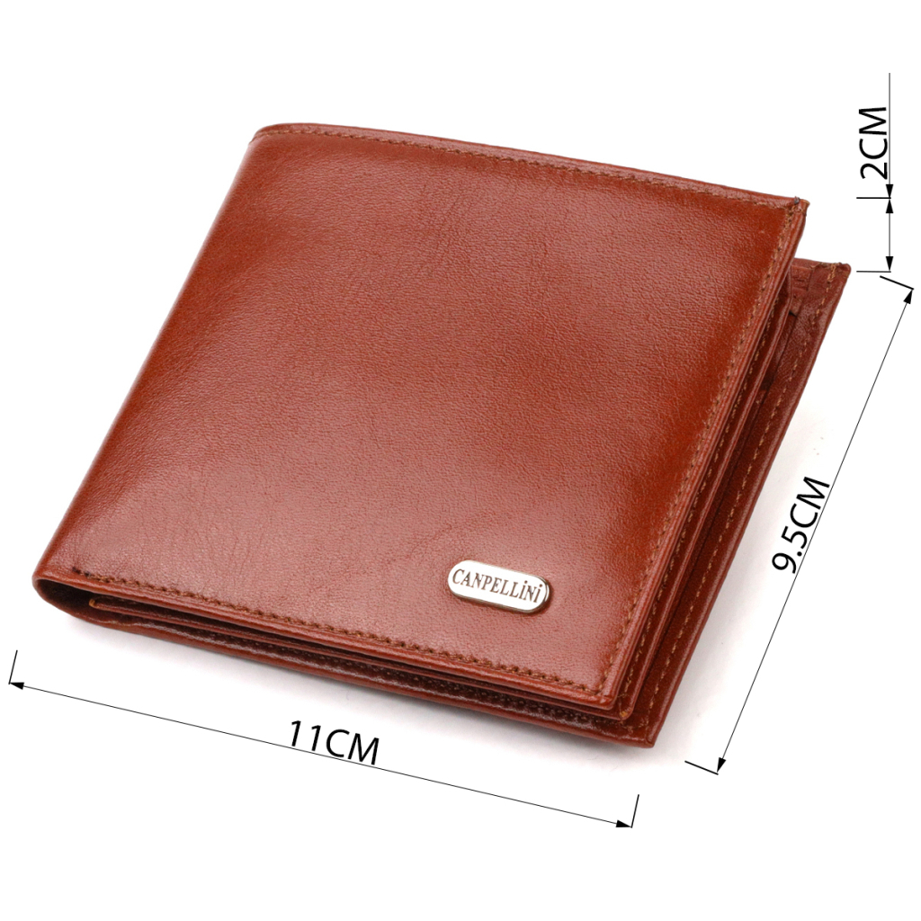 Гаманець Canpellini З натуральної шкіри Коричневе (21780) - зображення 3