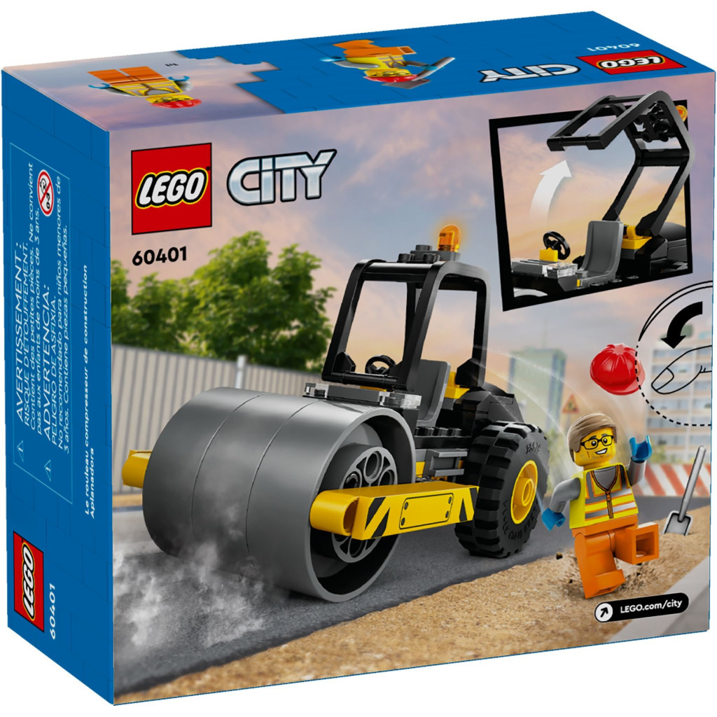 Конструктор LEGO City Будівельний паровий каток 78 деталей (60401) - зображення 6