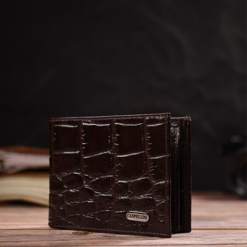 Гаманець Canpellini З натуральної шкіри Коричневий (21943) - зображення 8