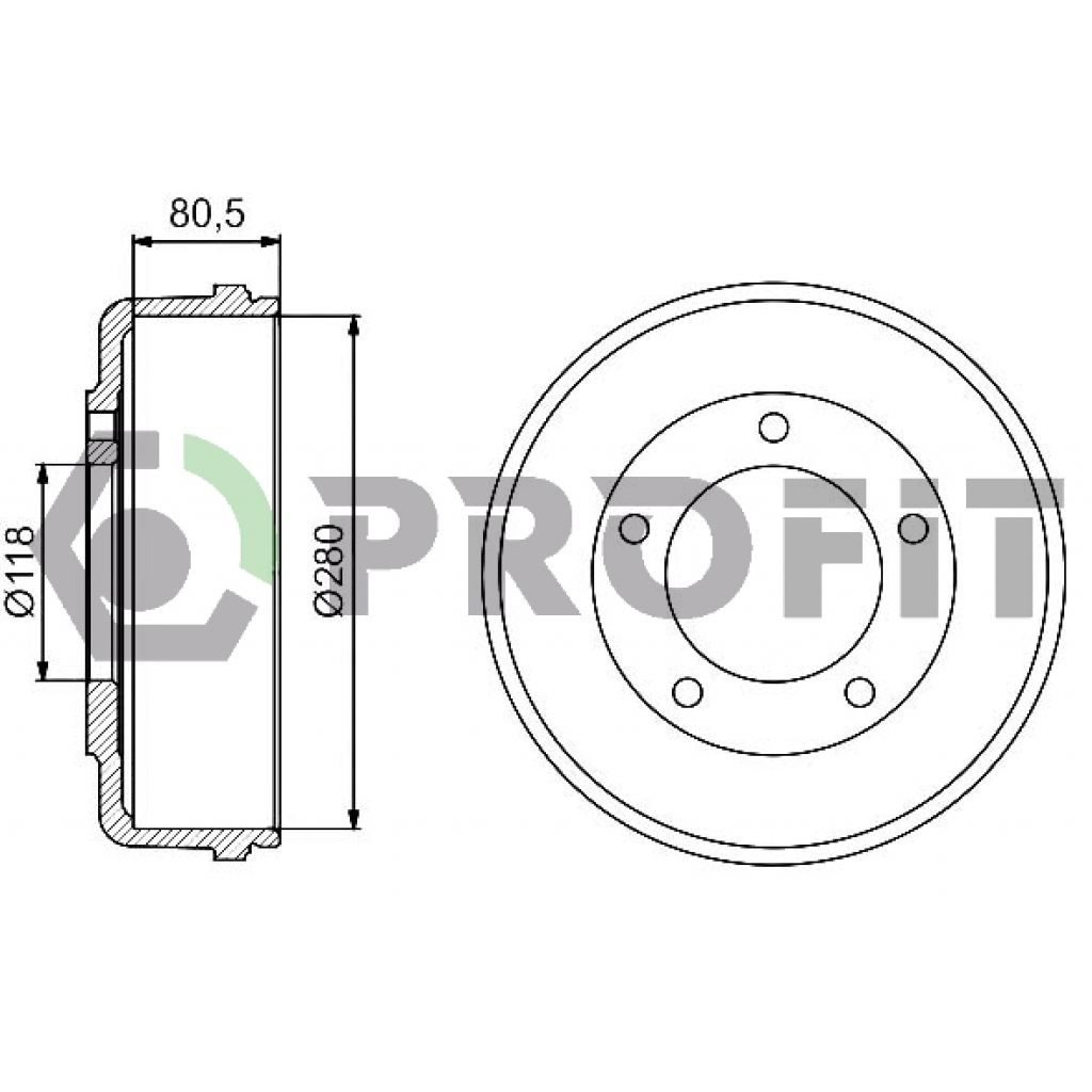 Гальмівний барабан Profit 5020-0031 - изображение 1