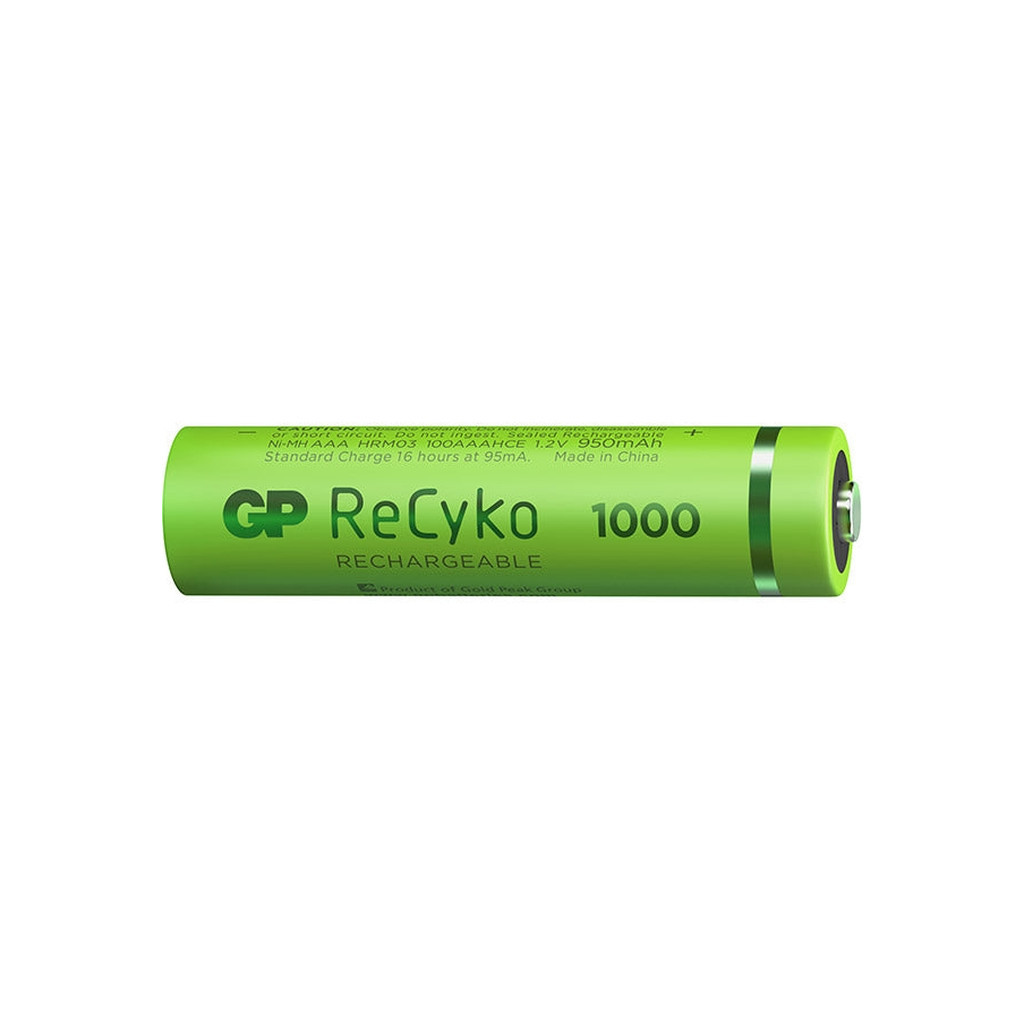 Акумулятор Gp AAA 950mAh ReCyko (1000 Series, 4 battery pack) (100AAAHCE-EB4 / 4891199186585) - зображення 2