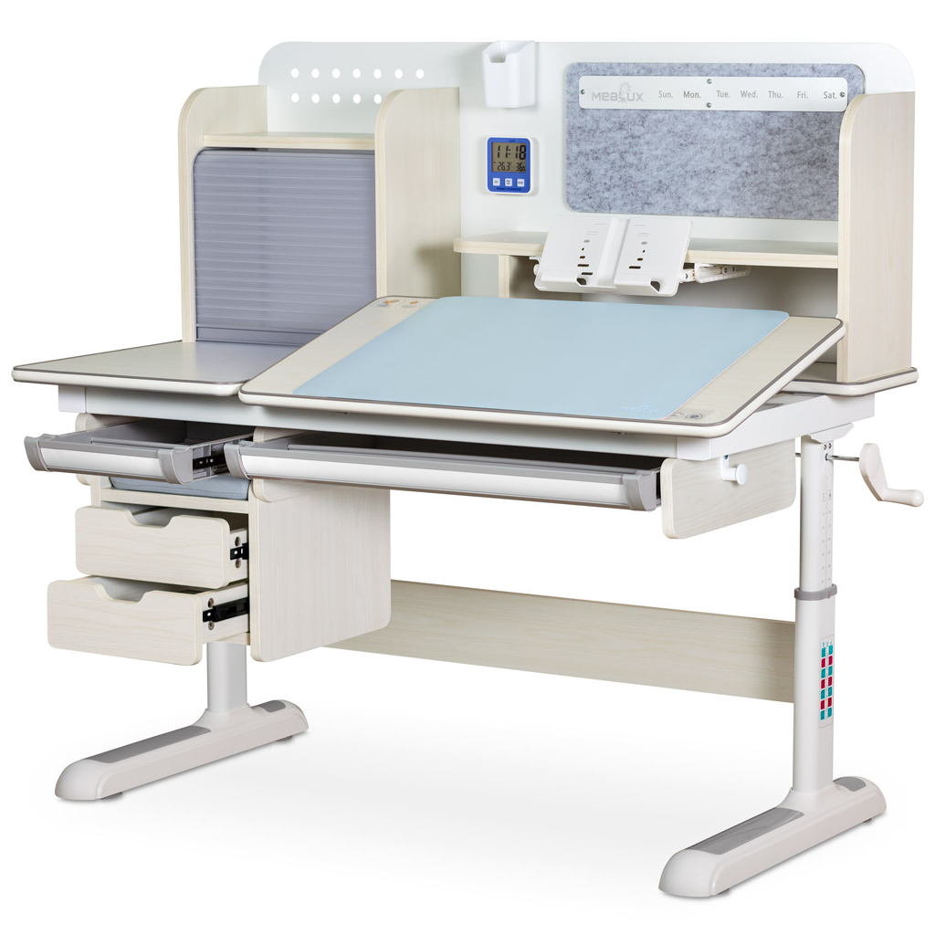 Парта Mealux Winnipeg Multicolor Plus MG Grey (BD-630 MG з тумбою) - зображення 3