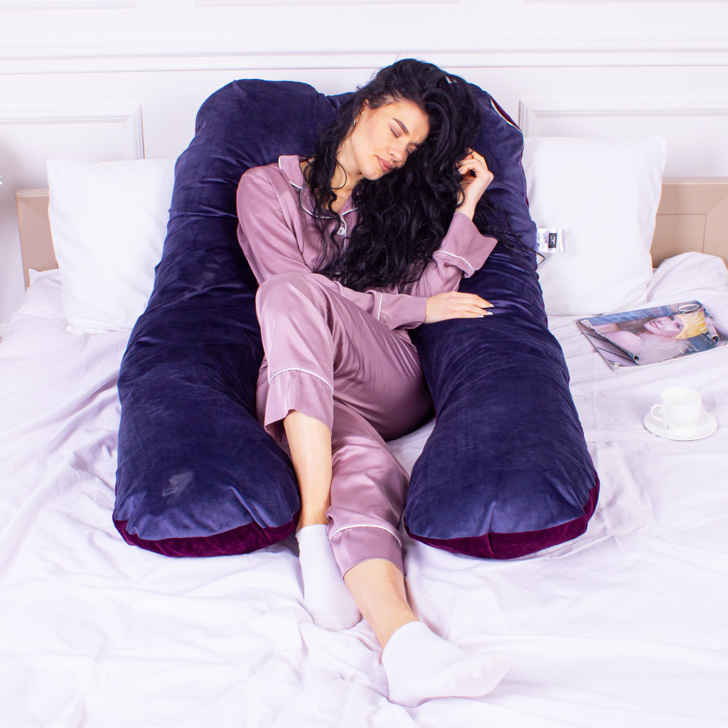 Подушка MirSon для вагітних та відпочинку Velvet Line №8023 U-подібна Primula (2200006178552) - изображение 7