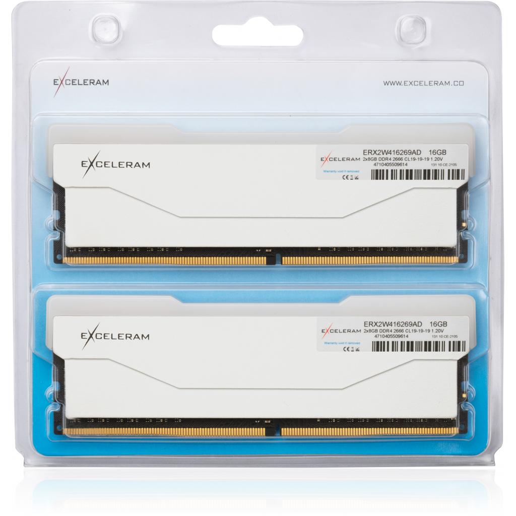 Модуль пам'яті для комп'ютера DDR4 16GB (2x8GB) 2666 MHz RGB X2 Series White eXceleram (ERX2W416269AD) - зображення 3