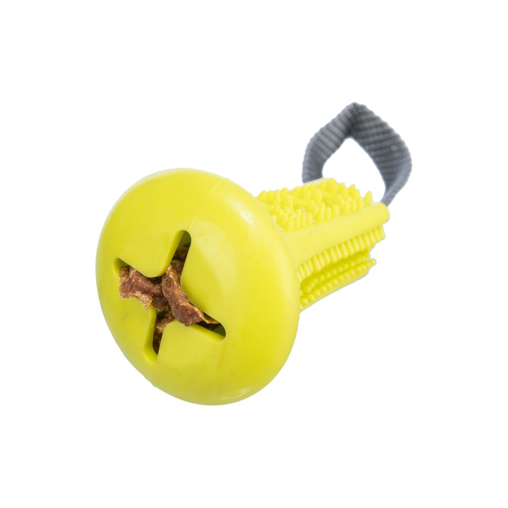Іграшка для собак Trixie Дзвіночок з мотузкою для ласощів 11×22 см (гума) (4011905334127) - зображення 5