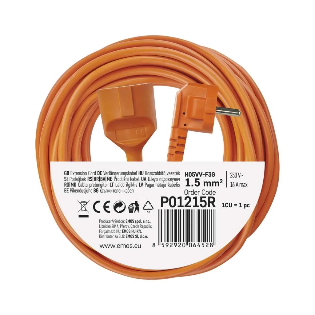 Мережевий подовжувач EMOS P01215R - зображення 6