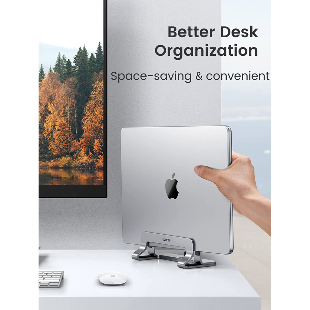 Підставка до ноутбука Ugreen LP258 Vertical Laptop Stand Silver (20471) - зображення 4