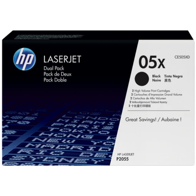 Картридж HP LJ  05XD P2055d/2055dn (2шт*CE505X) (CE505XD) - изображение 1