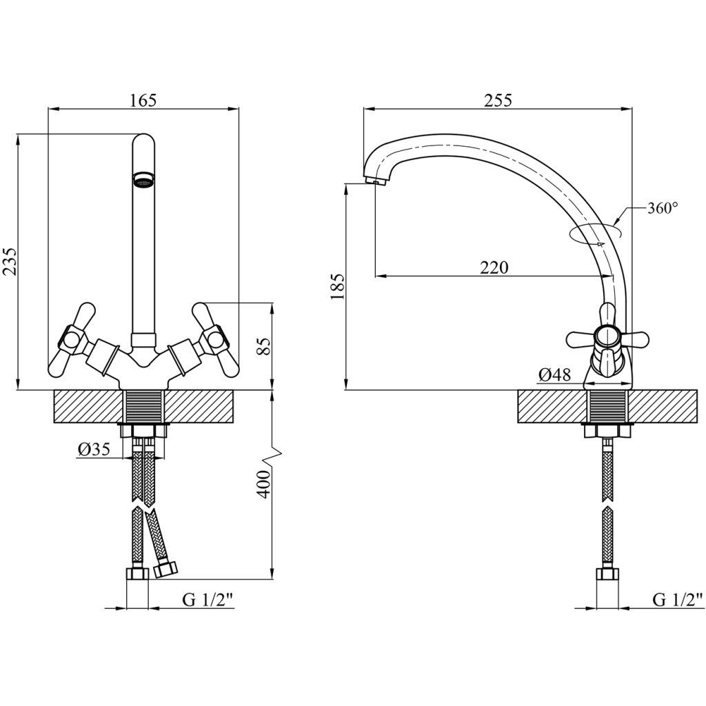 Змішувач Kroner Royce-C032 - зображення 7