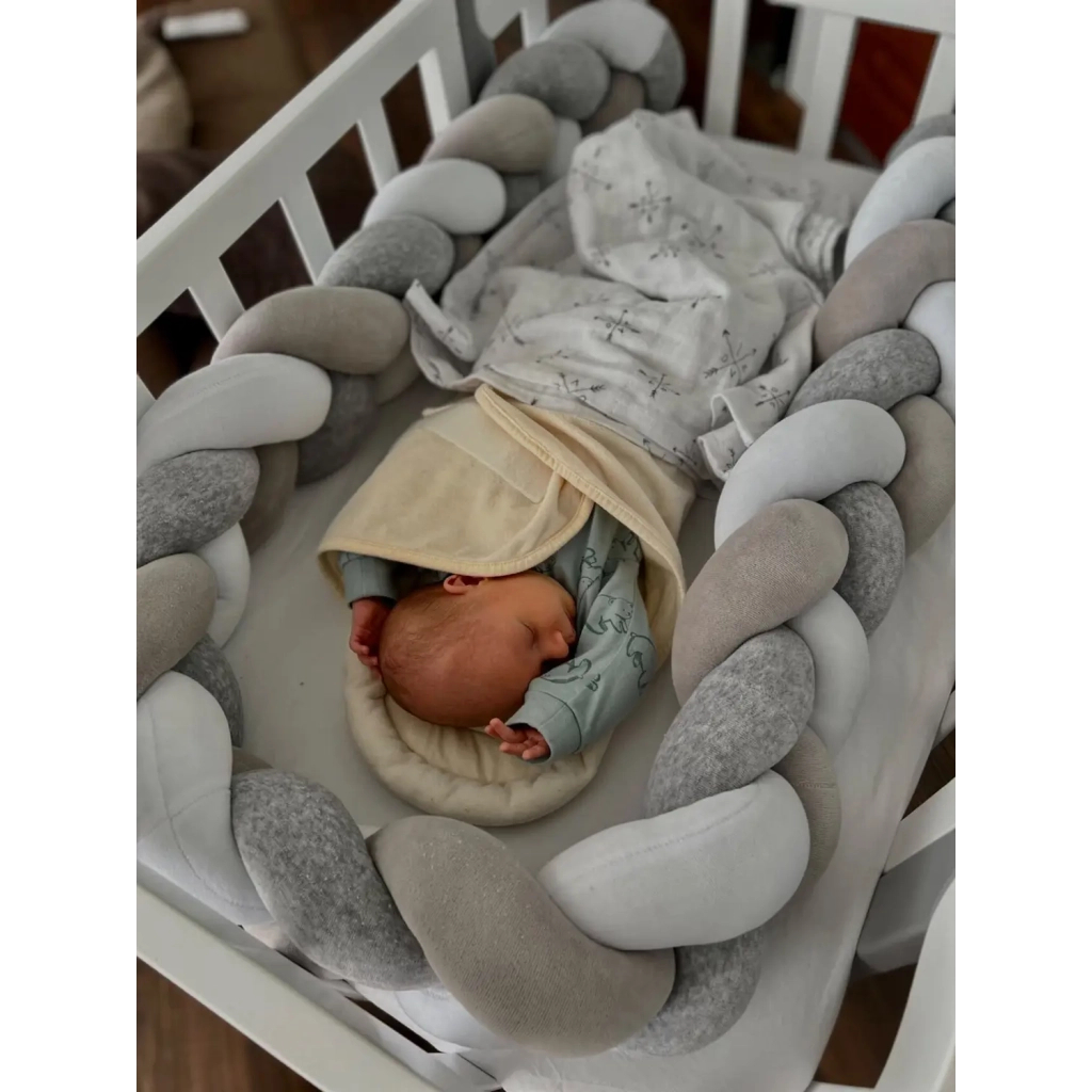 Ліжечко Ingvart трансформер Nika 60 Slim з опускною боковинкою (60х94, 60х120) біло-сіре (872900107040) - зображення 9