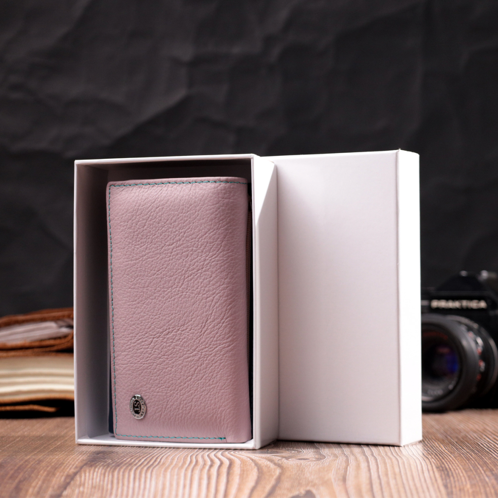 Гаманець ST Leather З натуральної шкіри Різнокольоровий (19445) - зображення 10