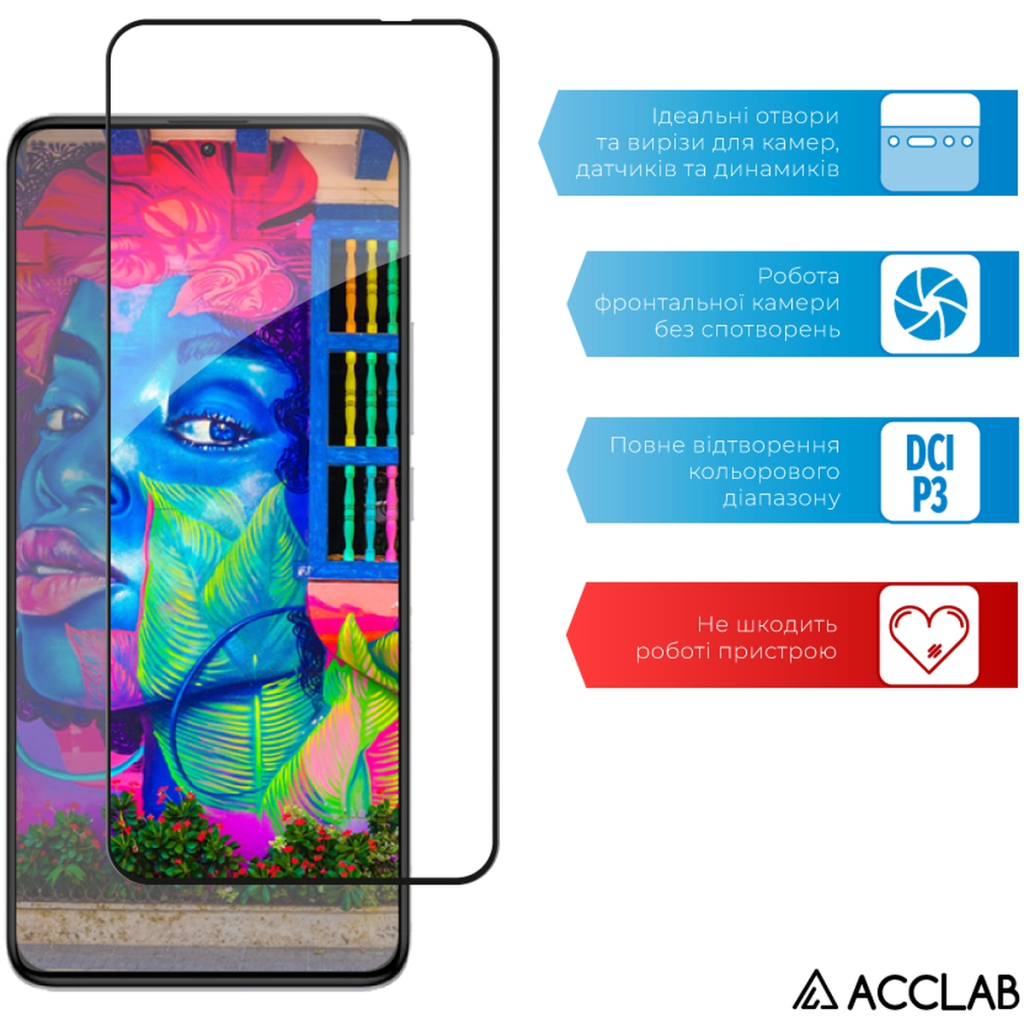 Скло захисне ACCLAB Full Glue Xiaomi PocoF5 Pro Black (1283126589959) - зображення 5