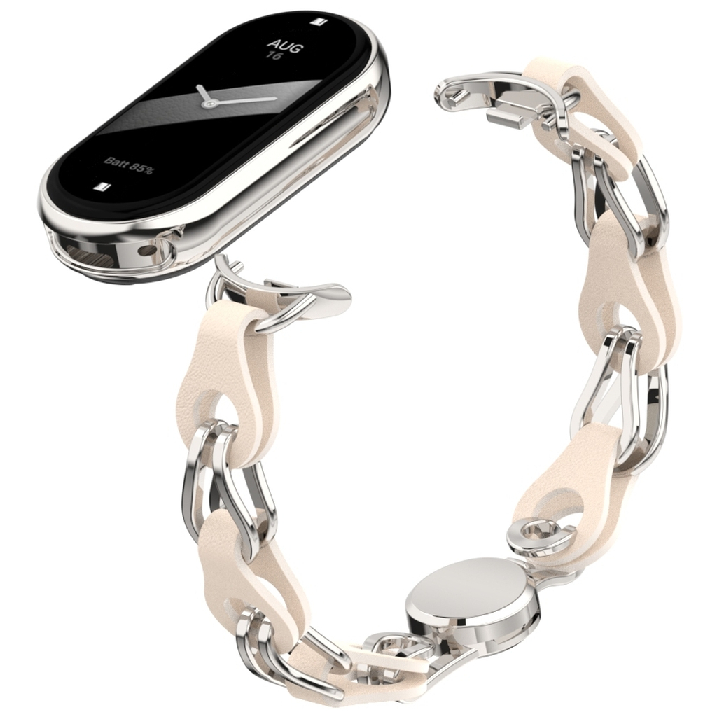 Ремінець до фітнес браслета Armorstandart Chain Wristband для Xiaomi Smart Band 10/9/8 Beige (ARM86886) - зображення 2