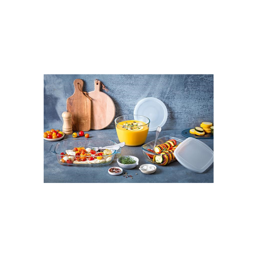 Форма для випікання Pyrex Daily з кришкою прямокутна 22 х 17 см 1.3 л (342P000/3046) - зображення 4