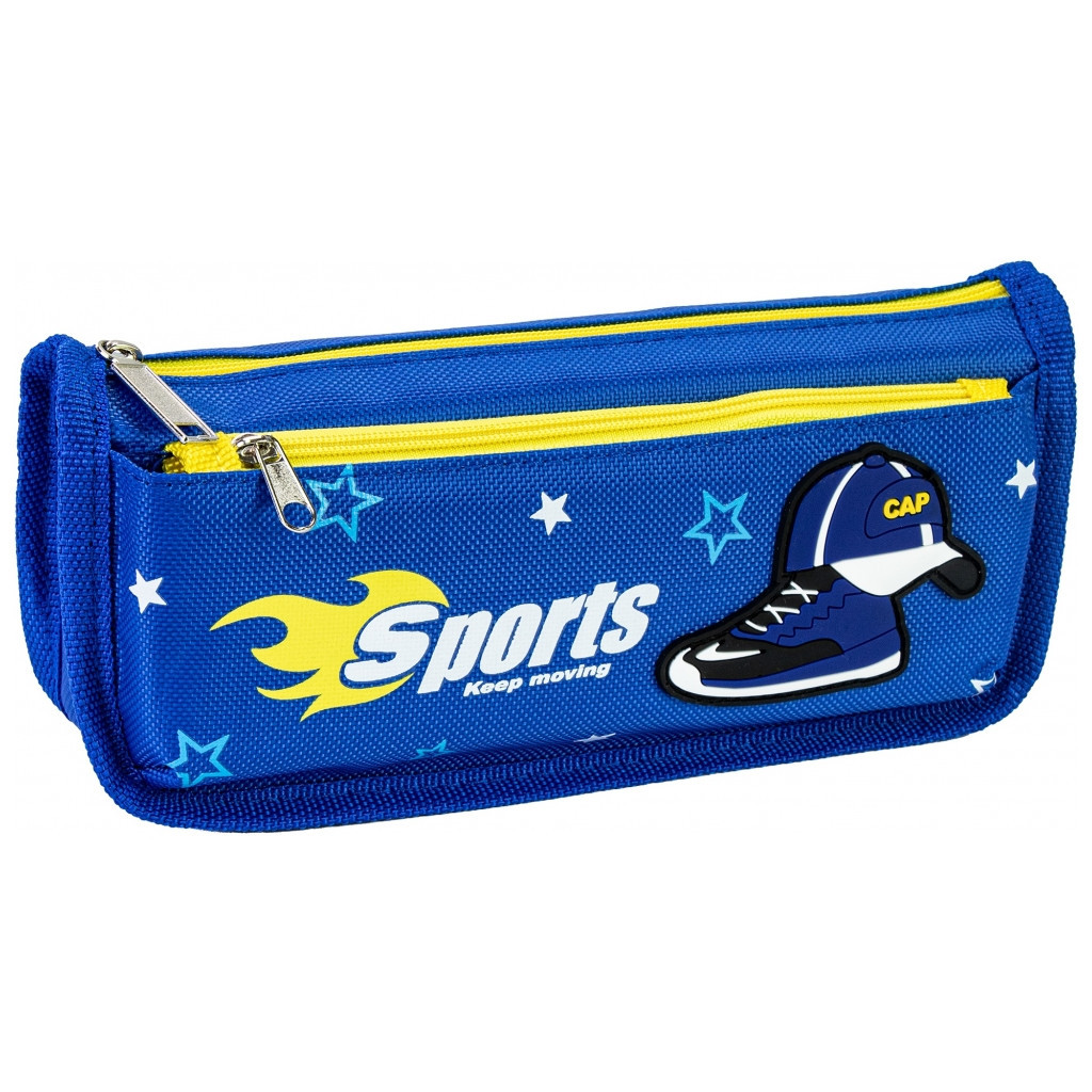 Пенал Cool For School 2 відділення Sports синій (CF87008) - зображення 1