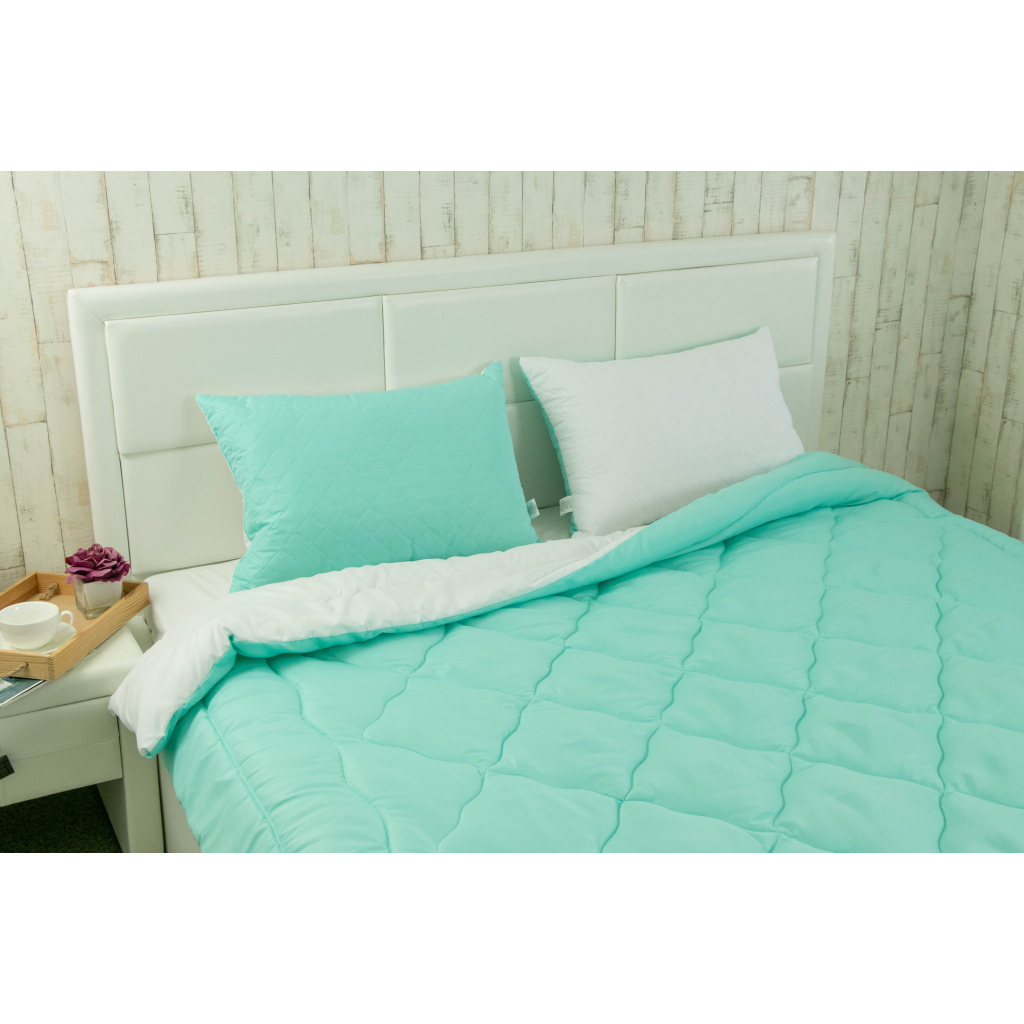 Ковдра Руно набір ковдра 140х205 + 1 подушка 50х70 силіконова Бірюзовий (К_924.52СЛ200_Бірюзовий) - зображення 5